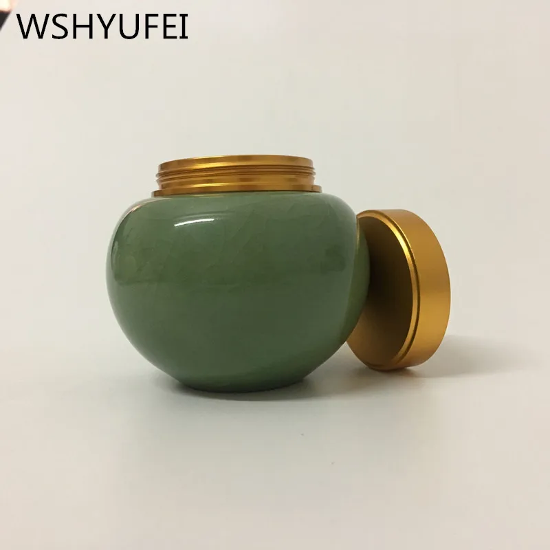 Качественный контейнер для хранения мини чайник из селадона удобный дорожный