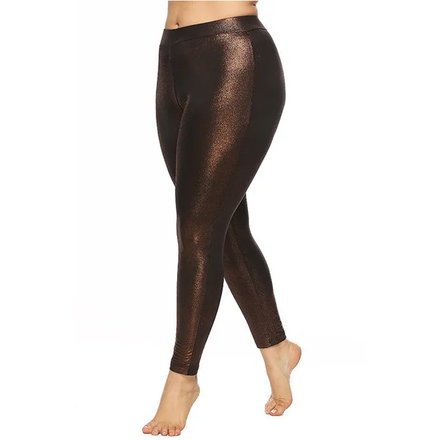 

new gold glitter club bottoming tight sports plus size casual women pants