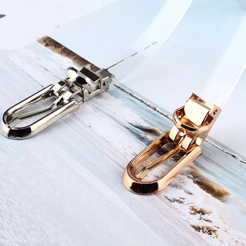 1 шт. тонкий прозрачный пояс Джинсовый с пряжкой язычком для платья модный