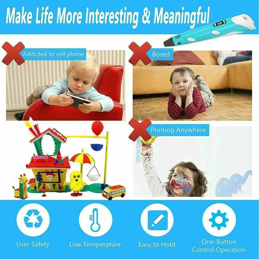 Ручка для 3d-печати ручка рисования расходные материалы 3 м пла/АБС Филамент