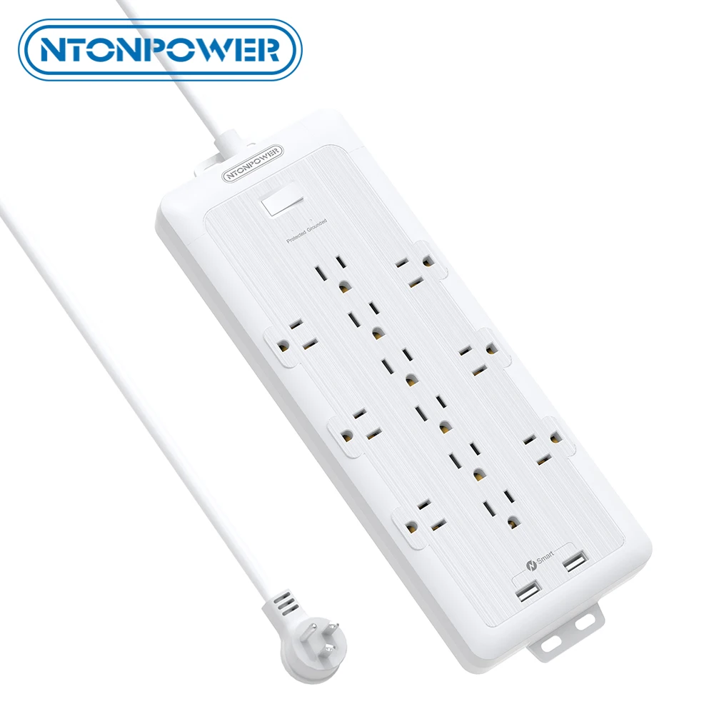 NTON POWER многонастенные розетки US Switch Power Strip Защита от перенапряжения 4000J с 5