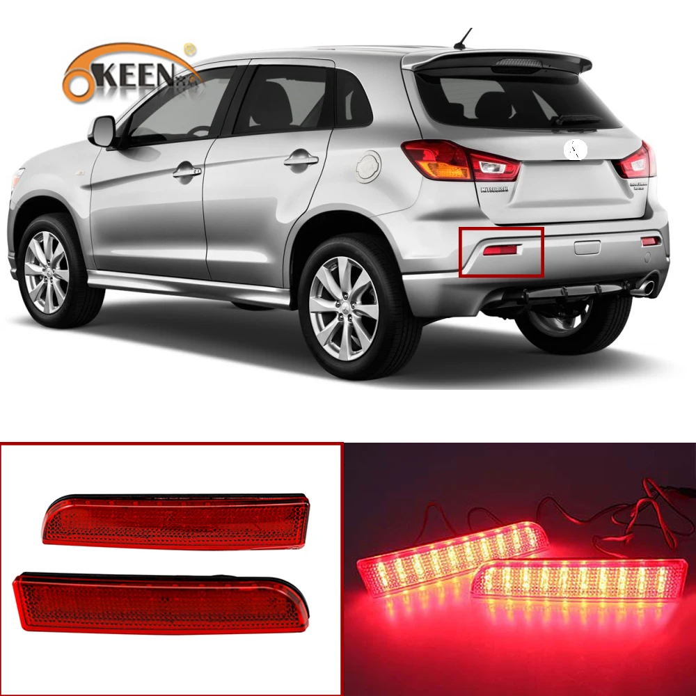 2 шт. для Mitsubishi Outlander Sport RVR ASX 2011 2012 светодиодный задний бампер отражатель фонарь
