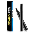 Ручка для бороды с четырьмя зубцами, ручка для рисования бороды, водонепроницаемая кисть для бороды, парикмахерский карандаш и щетка