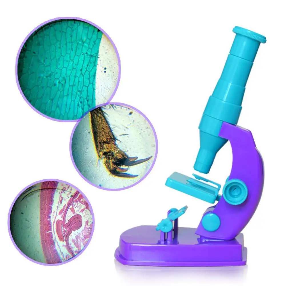 

Kids 150X DIY Microscope Science Experiment Equipment Puzzle Early Education Toy Smooth Surface Teaching Aid great for children