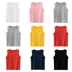 Детский хлопковый жилет на возраст 2-8 лет, однотонный, для мальчиков и девочек