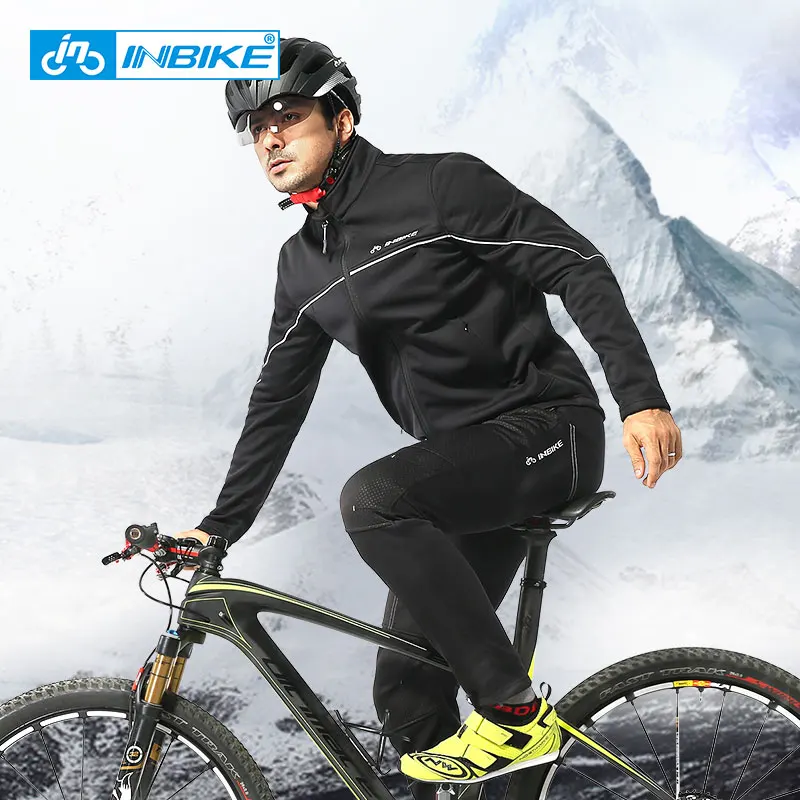 INBIKE, зимняя мужская одежда для велоспорта, ветрозащитная теплая одежда для велоспорта, пальто для верховой езды, одежда для шоссейного велосипеда, спортивная куртка для улицы