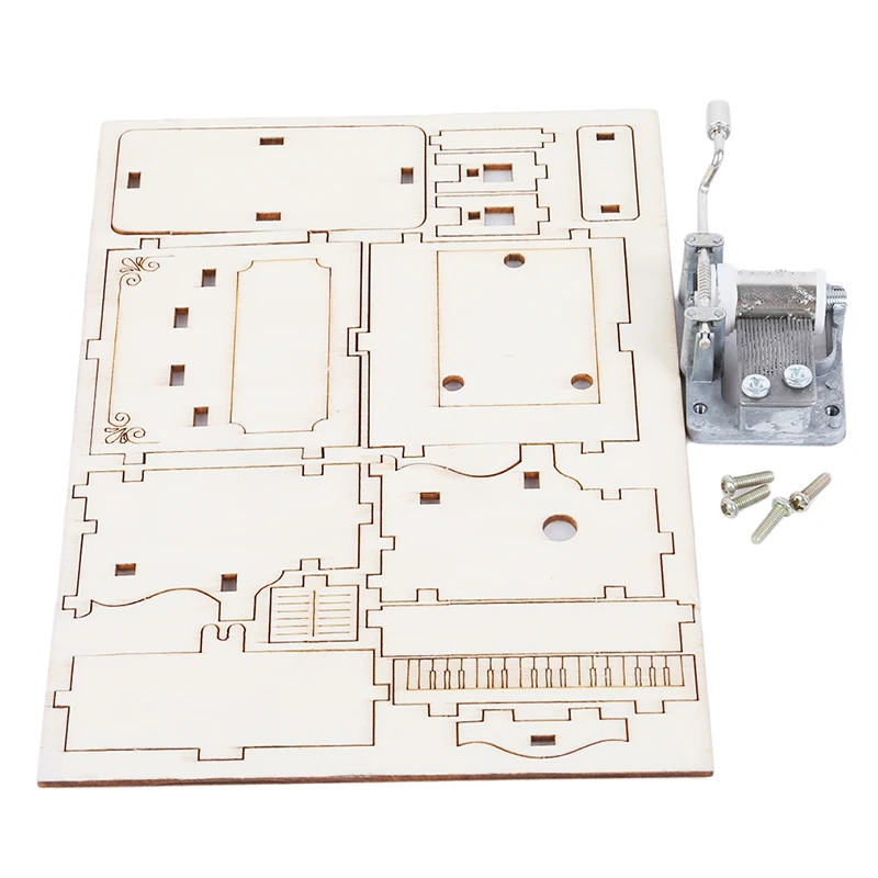

New Arrival Wood Music Box Puzzle small invention primary school science experiment toy christmas gift