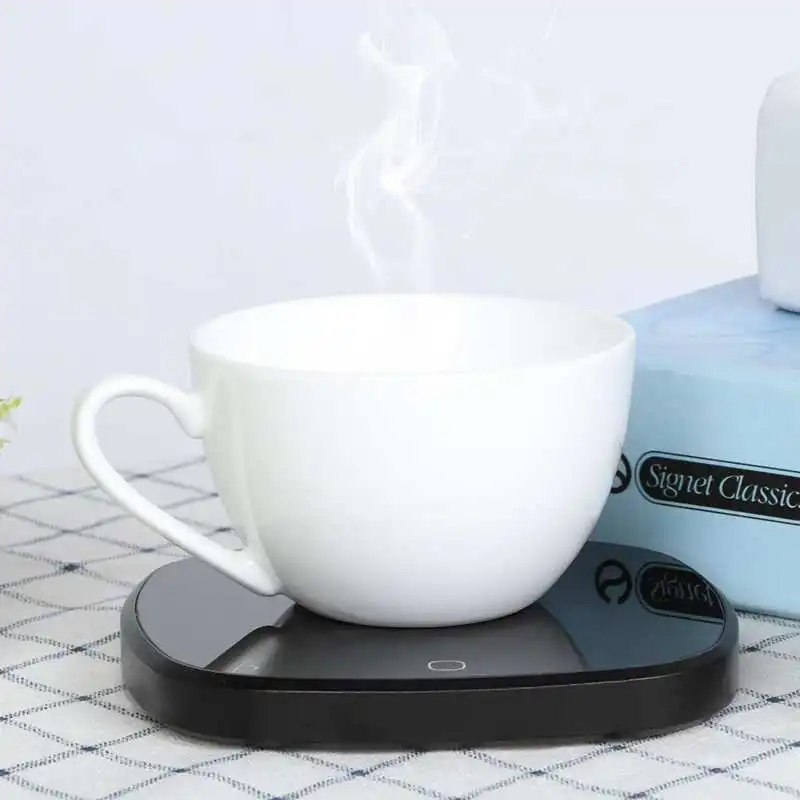 

Home Touch Thermostat Heating Coaster Pad Mat Electric Coffee Mug Warmer Black Beverage Cup Warmer for Home Office