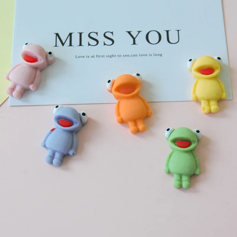 Кабошон 20 шт./лот кавайная мультяшная лягушка с плоским основанием кабошон для