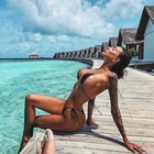 Однотонный купальник из двух частей для женщин, стринги, трикини, сексуальные купальники 2021, летний купальник с лямкой на шее, кружевной бюстгальтер пуш-ап с мягкими чашками, микро бикини