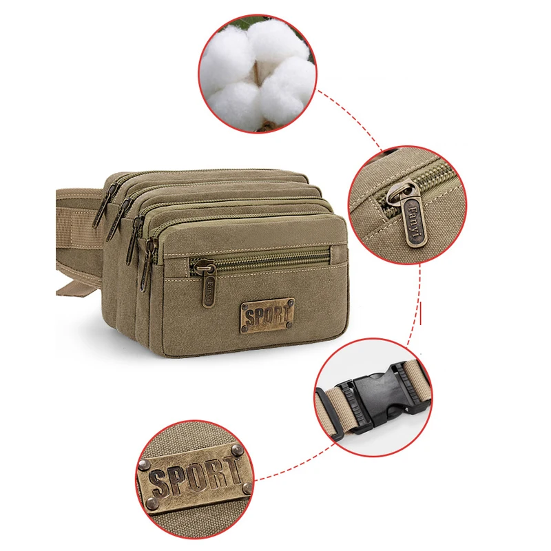Фото Вместительный поясной кошелек с кармашками для мобильный телефон, модная дышащая сумка через плечо, уличная Сумка для бега №3
