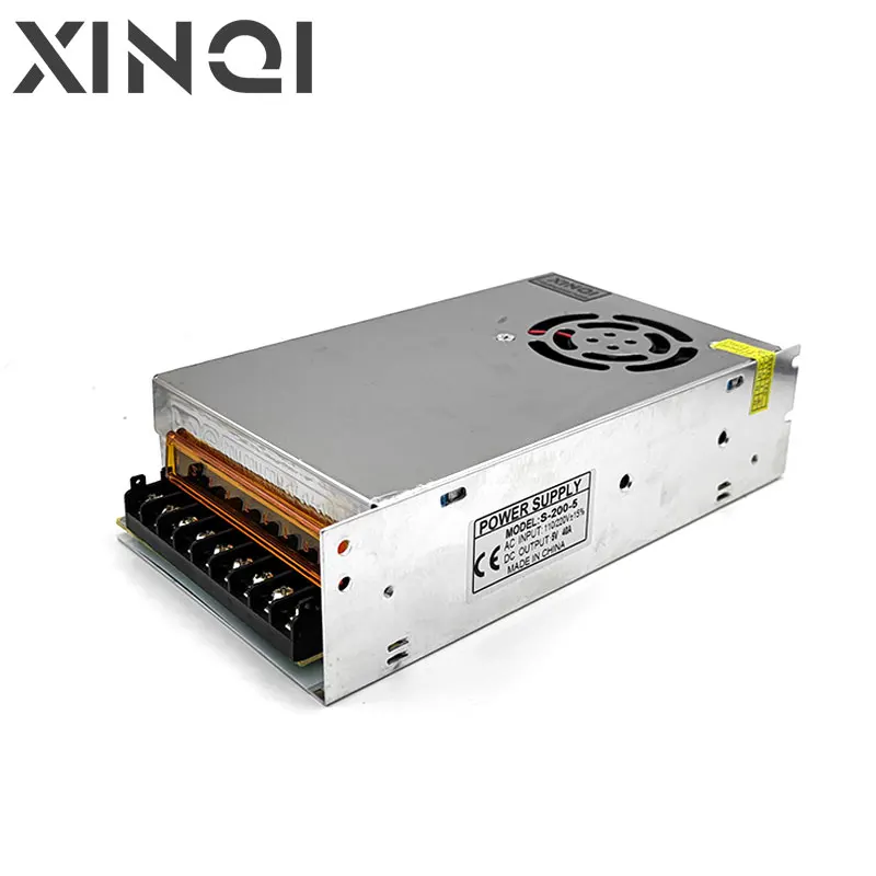 S-200-5 5v 40a 200W DC импульсный источник питания Регулируемый XINQI | Строительство и