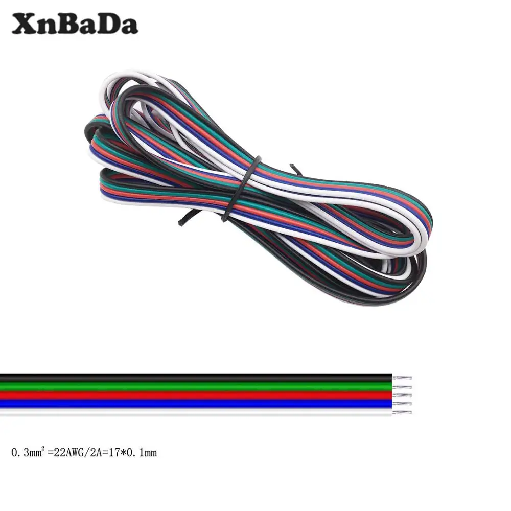 Светодиодный провод кабель 22AWG 2Pin/3Pin/4Pin/5Pin/6pin для WS2812B WS2811 5050 2835 5730 светодиодный