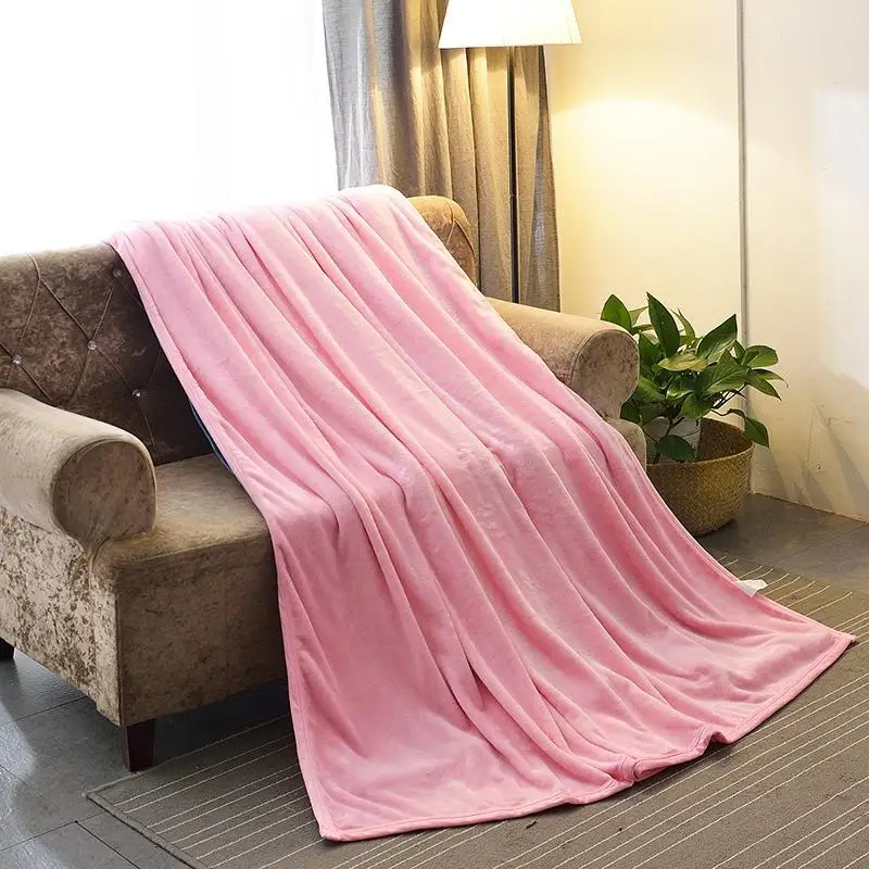 Теплое Флисовое одеяло 50 дюймов розовое покрывало на кровать простыня