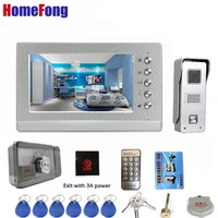 homefong 7 inch video door phone wired home intercom with electric lock access control system ir night vision camera call panel