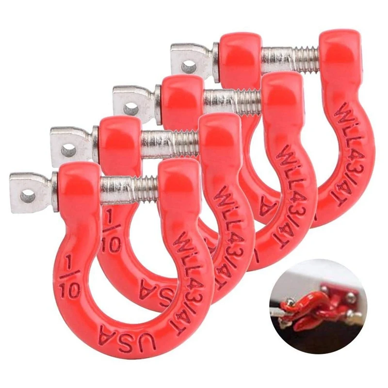 

RC Crawler Metal Trailer Hook, 1/10 Towing Loop Trailer Hook for SCX10 RC Car