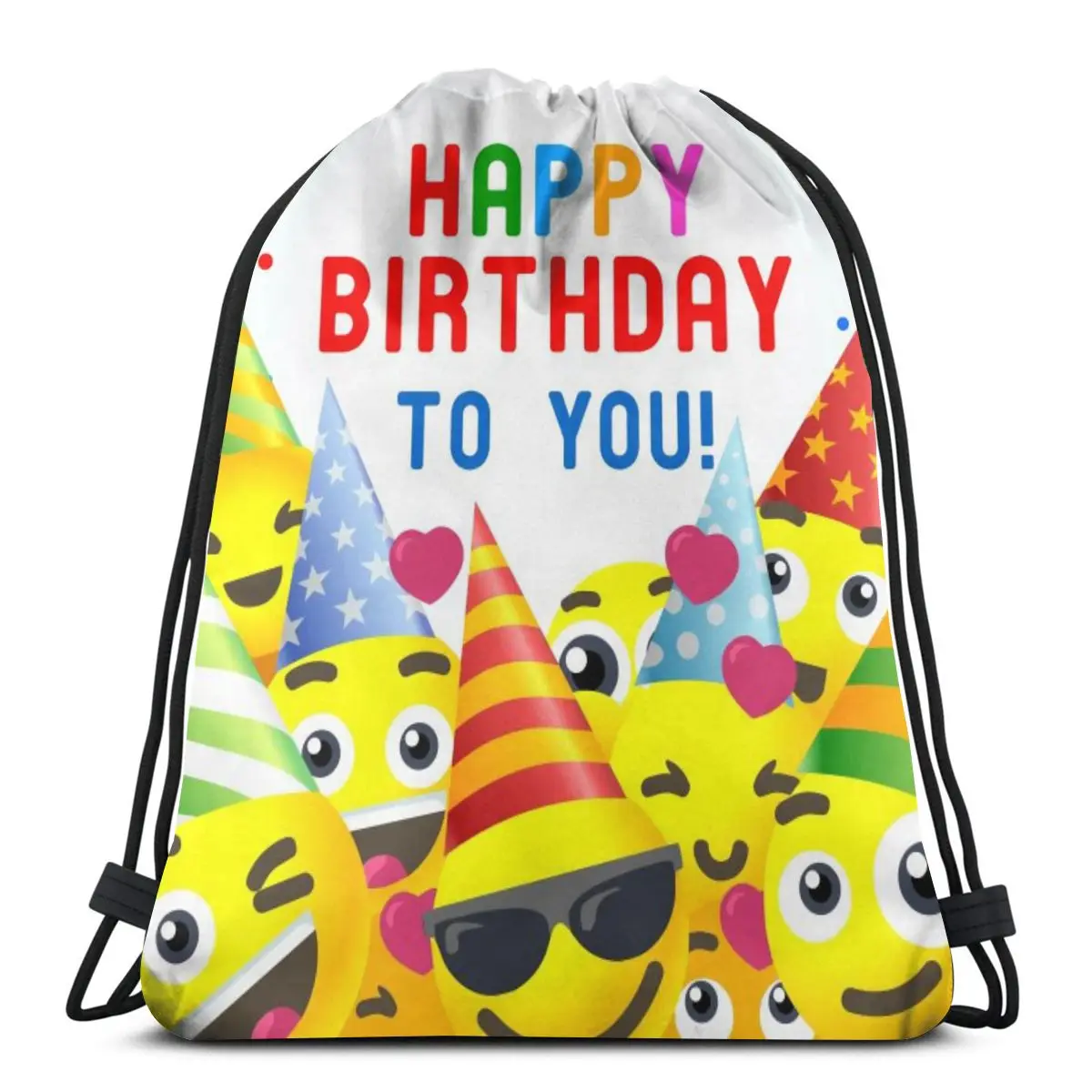 

Fashion Happy Birthday Kids Party Bag Outdoor Fitness Drawstring Beam Mouth Backpack Sports Bag Travel Backpack for Teenage