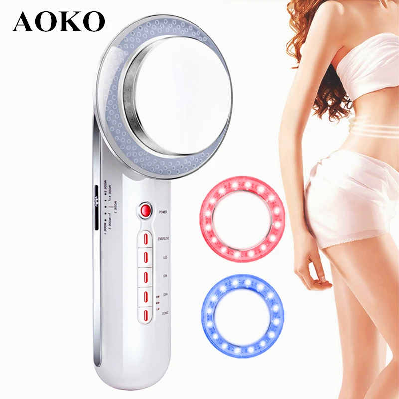 Аоко 6 в 1 EMS ультразвуковая кавитация мышц похудение коррекция фигуры Сжигание