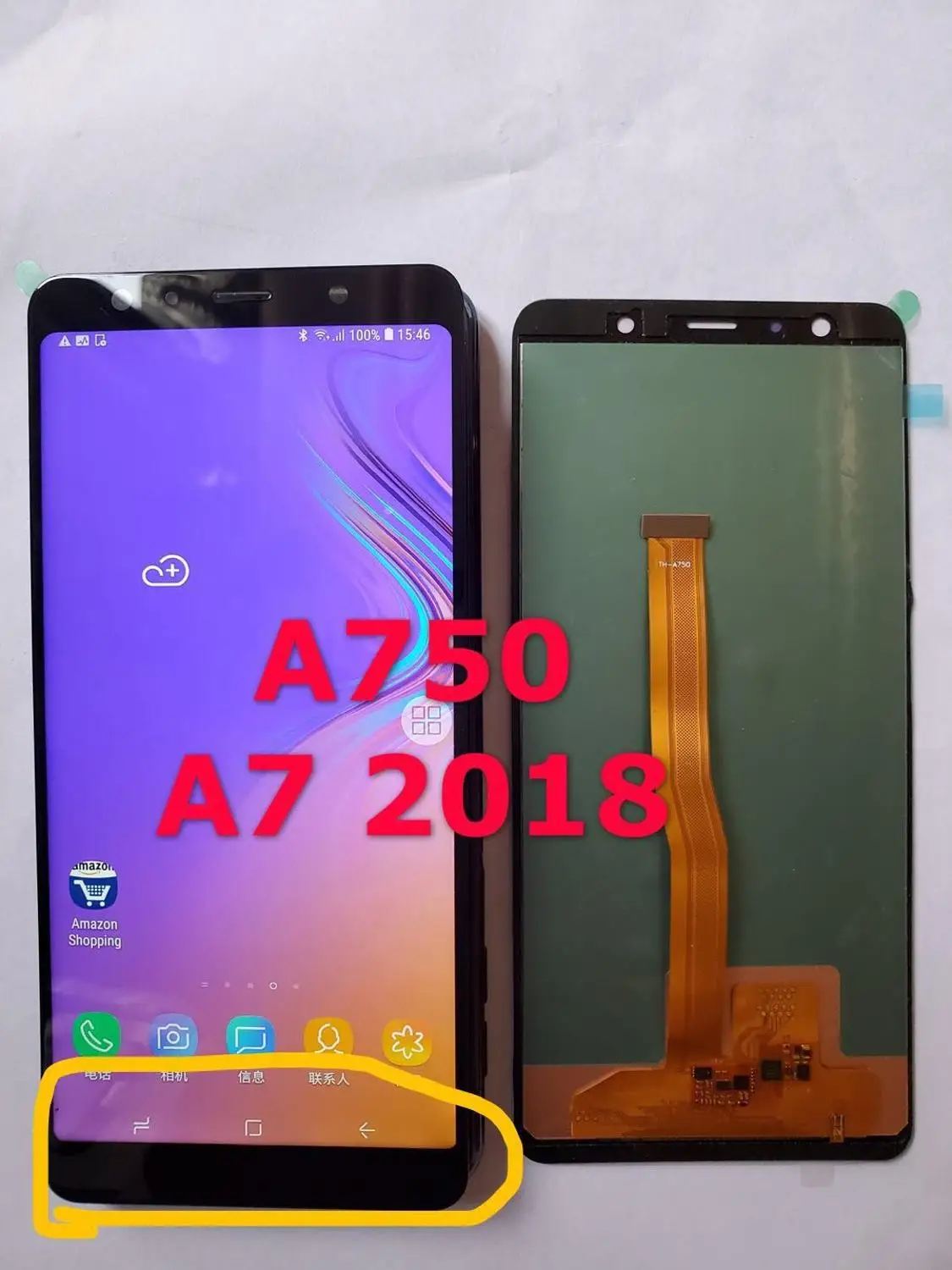 ЖК дисплей для Samsung Galaxy A7 2018 с дигитайзером сенсорного экрана сменные детали A750F