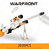cool modern military gun building block weapon submachine awp sniper bricks assemble toys with shotting collection for gifts
