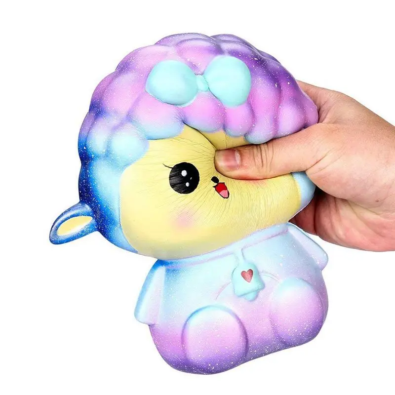 

Squishy Toy, Slow Rising Squeeze Soft Cute Fun Galaxy Sheep Jumbo Scented Squishies Stress Relief Toys Phone Charm Gifts for Kid