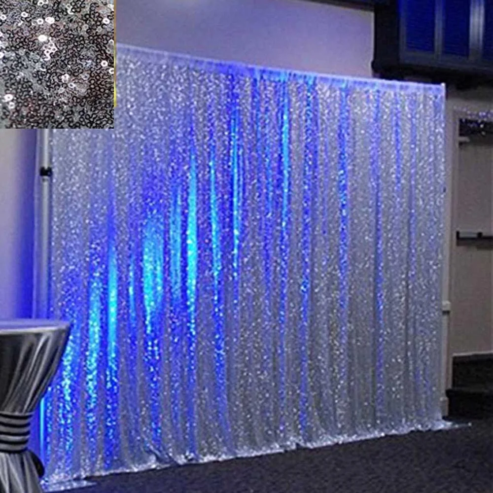 4ftx8ft/4ftx10ft блестящий серебристый/Золотой блестящий фон для свадебной фотосъемки, Вечерние Декорации
