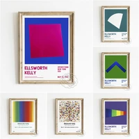 ellsworth kelly exhibition museum art poster spectrum colors arranged by chance wall picture spectrum iv abstract home decor