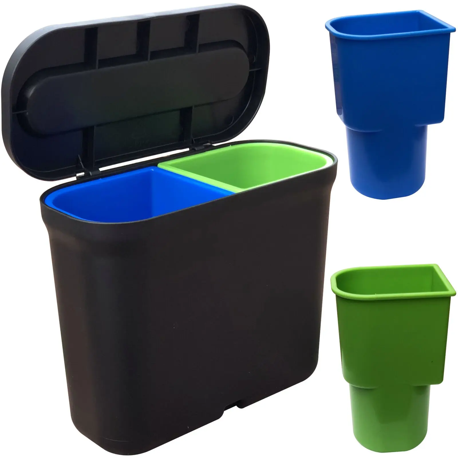 

Wontolf Car Trash Can Car Trash Bin Cup Holder Garbage Can 3 in 1 Multifunctional Mini Auto Trash Can for Car Office Home