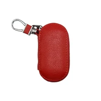 100pcs lot zipper car key wallets key holder housekeeper leather keys organizer unisex keychain covers key case bag