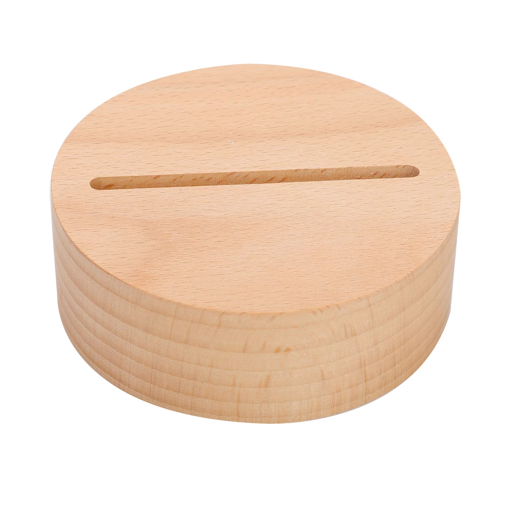 

Led Lamp Base Luminous Warm Light Lamp Holder 3D Wooden Lamp Base LED Square Round USB Night Light Bases For Acrylic Replacement