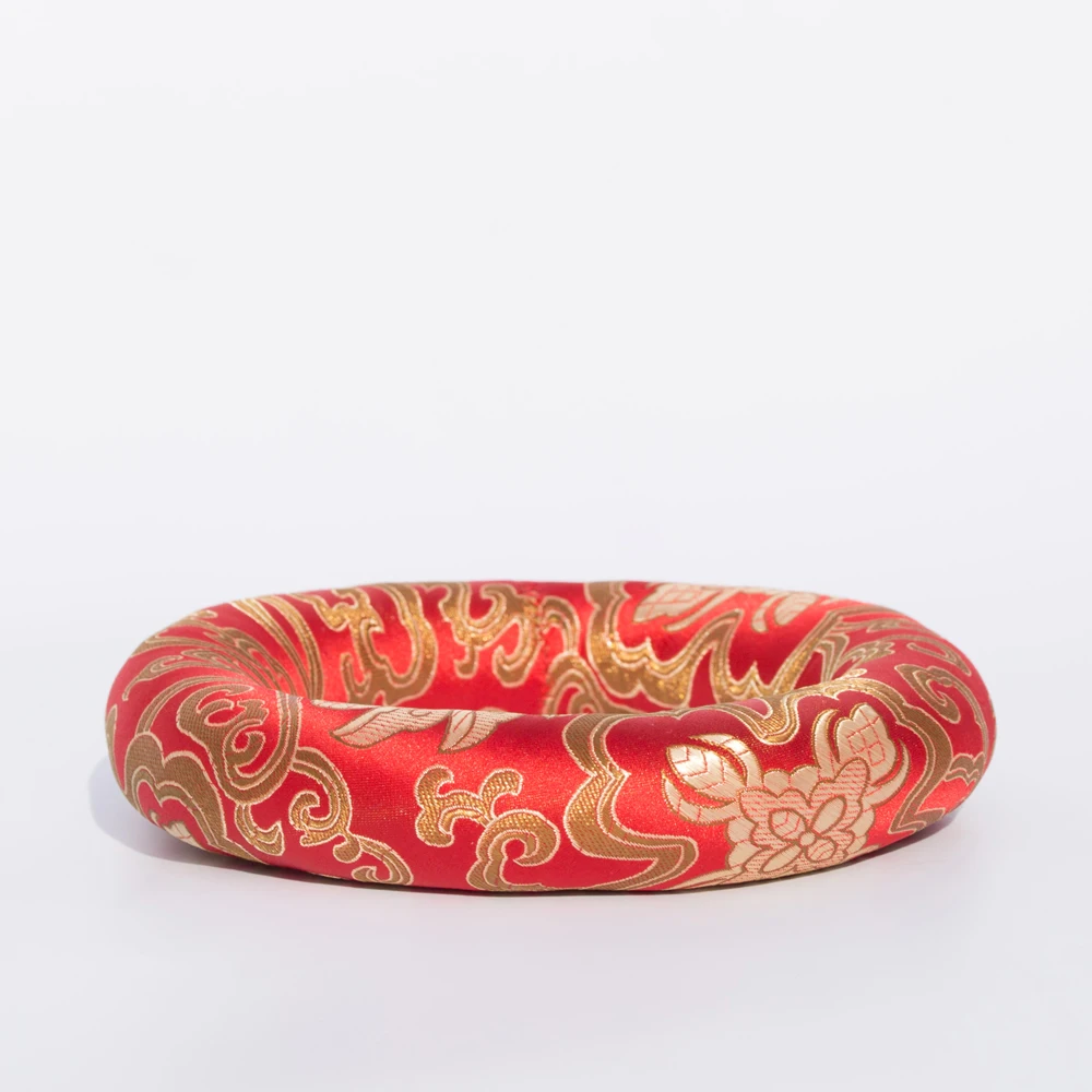 Красное тканевое уплотнительное кольцо для хрустальных поющих чаш Бесплатная