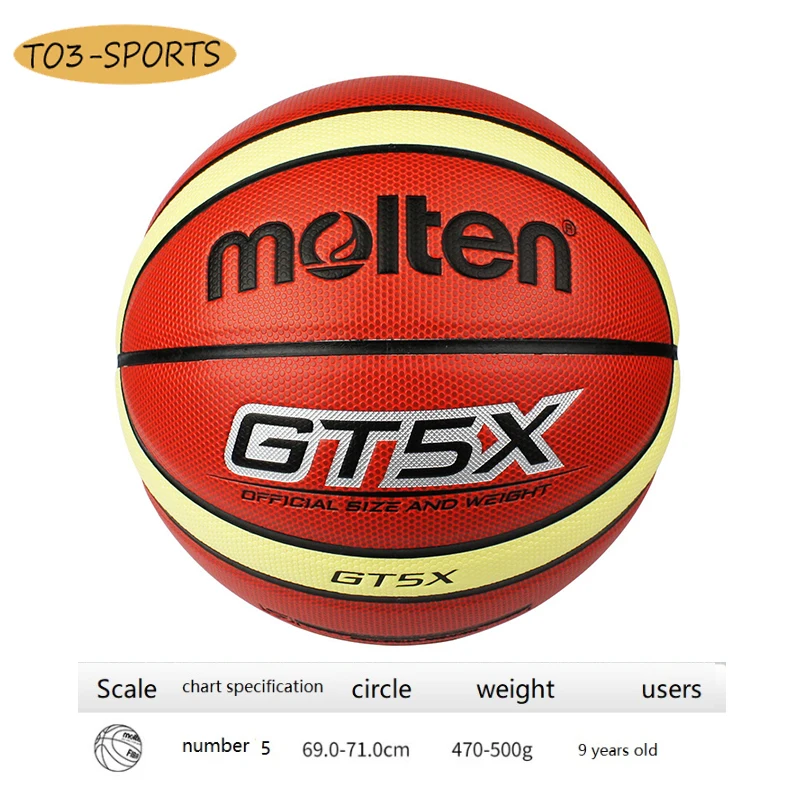 Мотель GT5X Баскетбол для детей до 10 из искусственной кожи размер 5 открытый Крытый