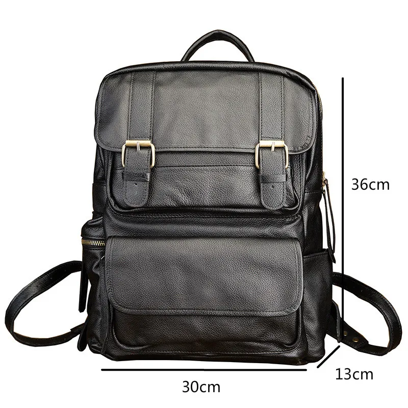 

Bestform Leisure Genuine Leather Men Backpack 2021 New Solid Color Travel Bag Fashion Large Capacity Cowhide Laptop Backpack
