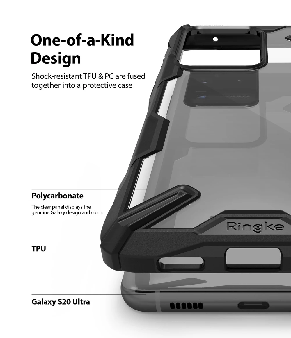 Телефонный чехол Ringke Fusion X для Samsung Galaxy S20 ультрадвухслойный сверхпрочный