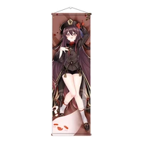 game genshin impact hutao dakimakura tapestry hanging pictures wall paintings game background cloth home decor 50x150cm