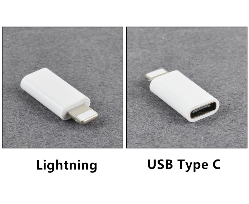 Type USB C женский для IOS Мужской адаптер зарядный кабель синхронизации данных IPhone X XR