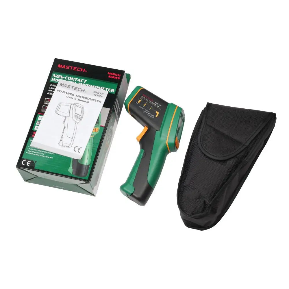 Ручной бесконтактный инфракрасный термометр MASTECH MS6531B точечный пистолет для