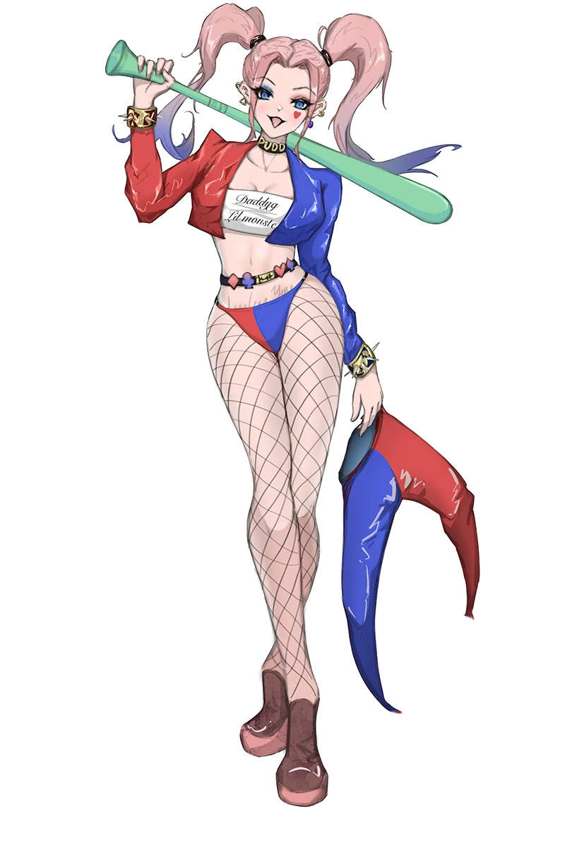 Женский костюм для косплевечерние Отряд Харли Квинн пикантный карнавала косплея