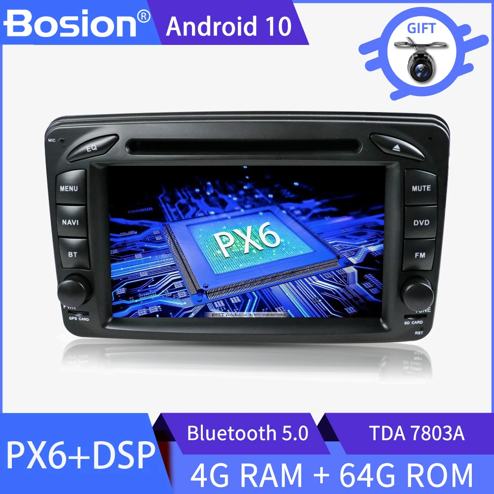 

Bosion 4G+64G Android 10 DSP 2 din for Mercedes Benz CLK W209 W463 W208 Car Multimedia Player Radio Navigation GPS 2din car DVD