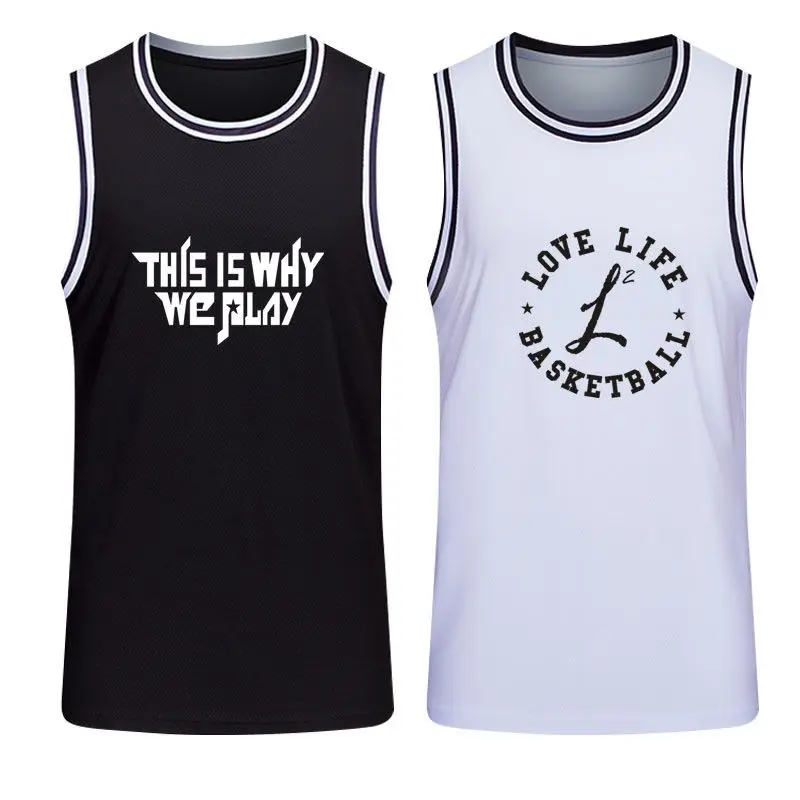 Дешевая баскетбольная майка для колледжа Мужская одежда молодежная без рисунка