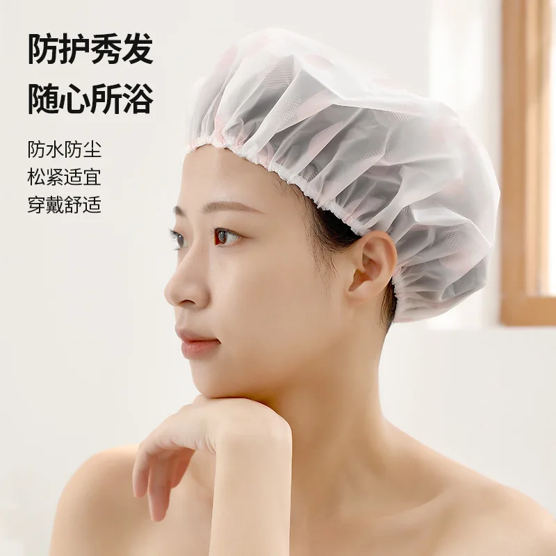 

3pcs/lot Dorimi Bathroom Shower Waterproof Shower Cap Kitchen Anti-smoke Dust-proof Thickened Breathable EVA Hat