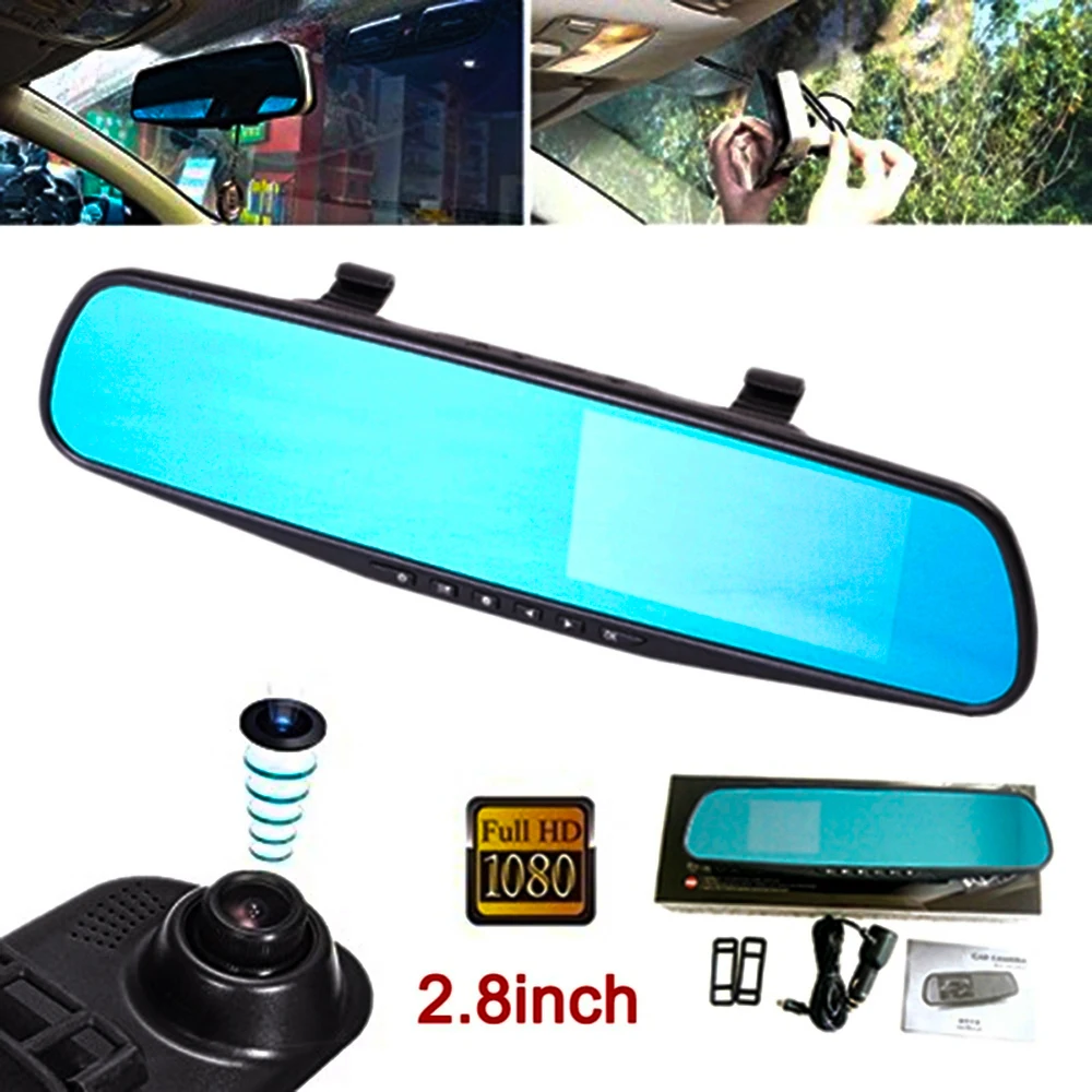 Car Dvr Dual Lens Camera Full Hd 1080p Video Recorder Reverse Image With Dash Cam Mirror | Автомобили и мотоциклы