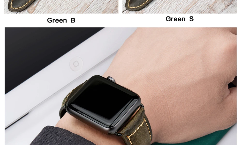 Кожаный браслет MAIKES для Apple Watch 42 мм, 38 мм, 44 мм, 40 мм, серия 4, 3, 2, ремешок для Apple Watch iWatch, ремешок для часов