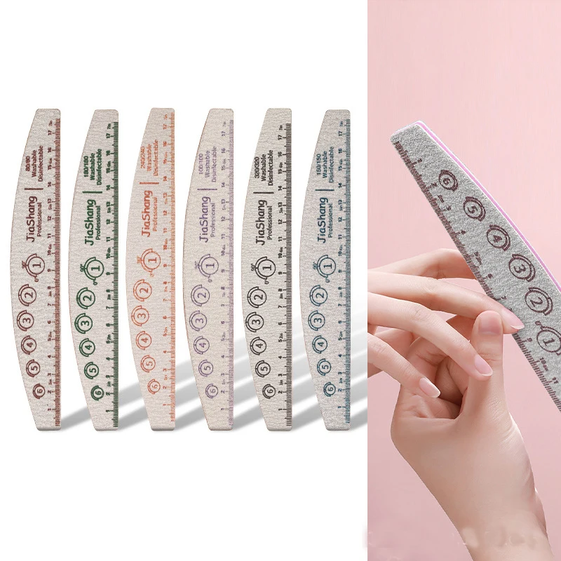 

Пилка для ногтей с линейкой, 80/100/120/180/320, 6 шт.