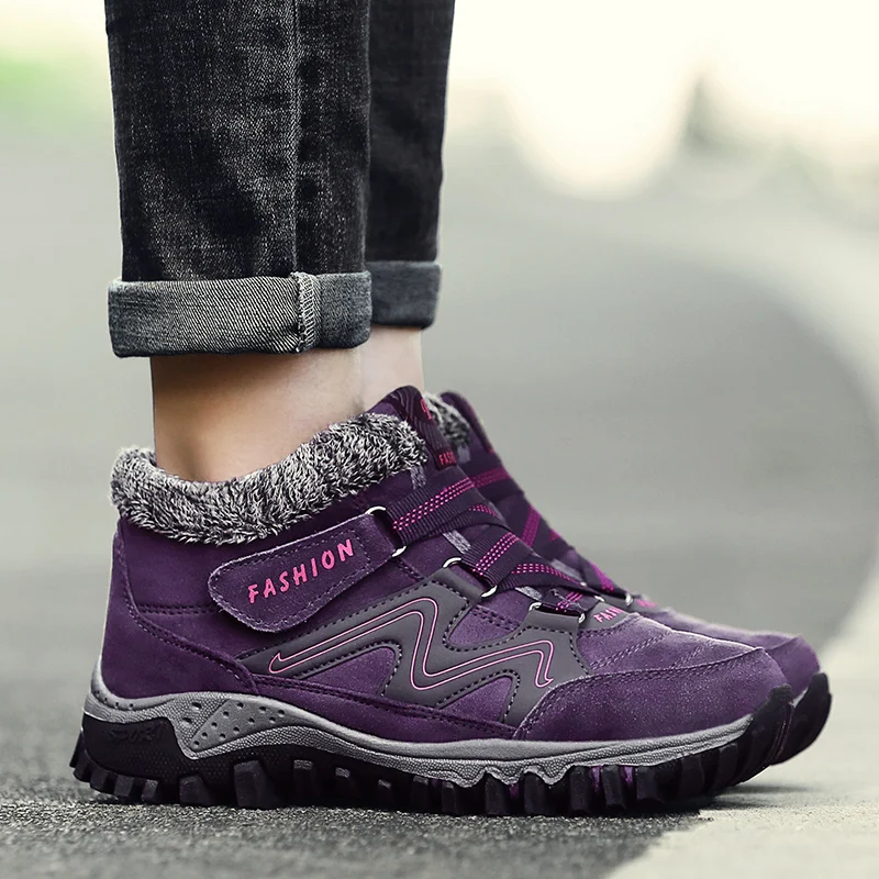 PHERON/женские ботинки женские теплые на меху водонепроницаемые зимние кроссовки