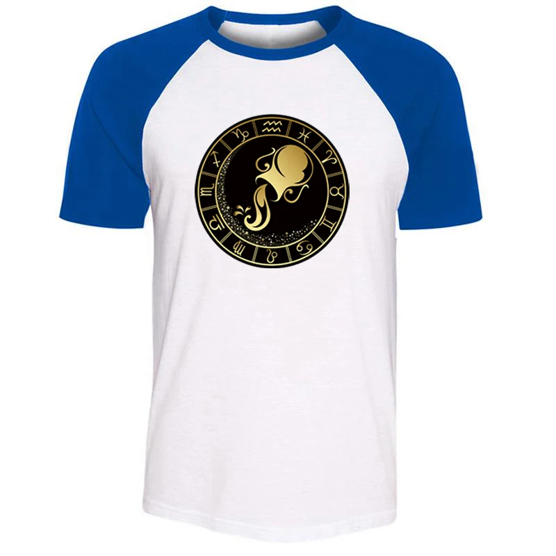 Футболка мужская с принтом созвездий аквариума Козерога рыбы весы Овен парней