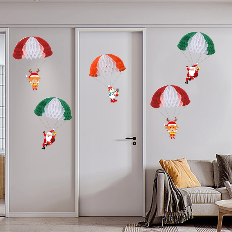 

Christmas Parachute Pendant, Ceiling Scene, Decoration for The Elderly, Snowman Store Celebration Supplies