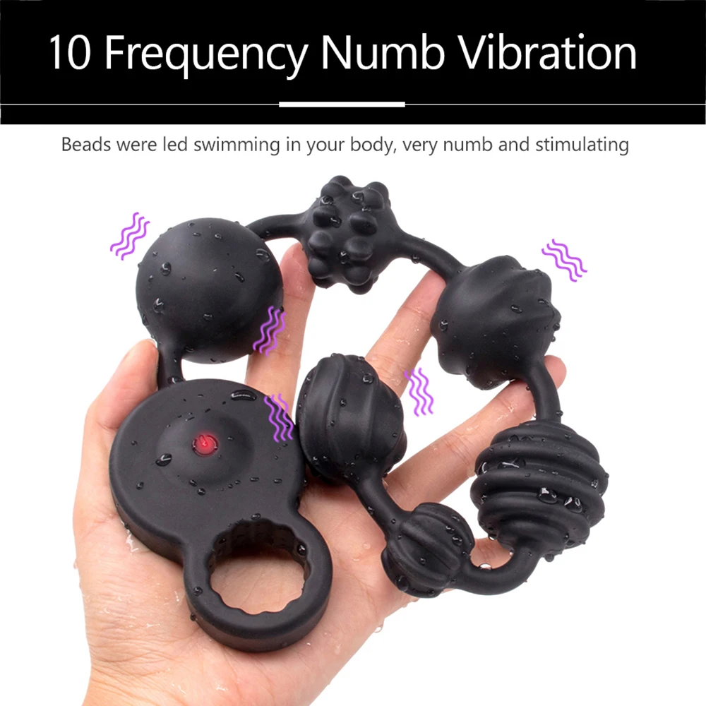 Анальные бусины Анальная пробка вибрирующие анальные шарики секс-игрушки для