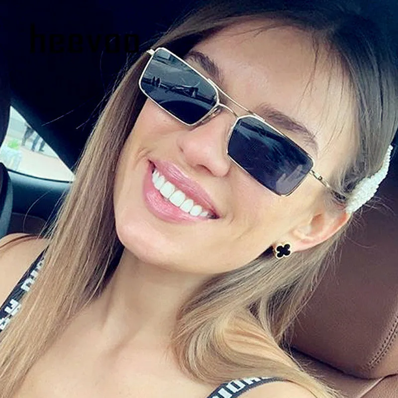 Женские маленькие солнцезащитные очки винтажные прямоугольные Квадратные