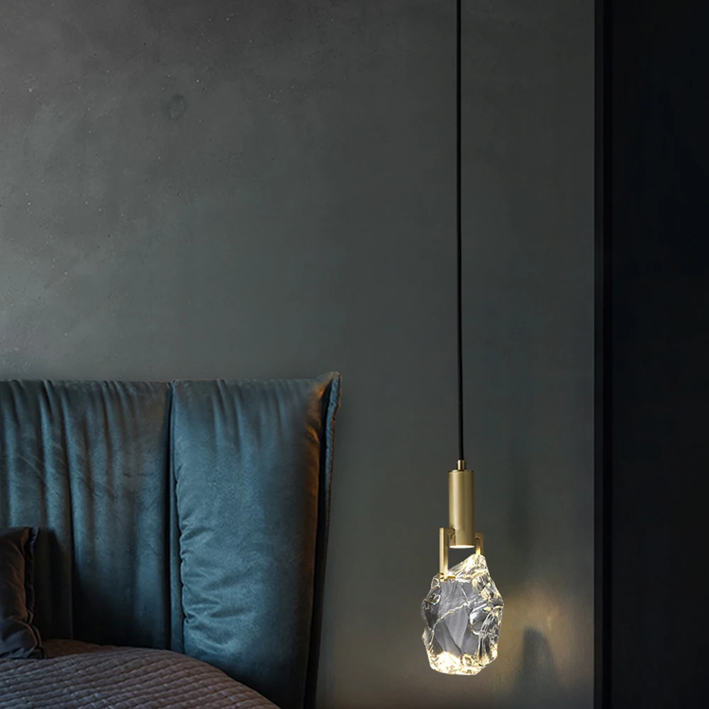 

New LED Crystal Chandelier Living Room Decoration Lustre Moderne Hanglamp Gold Beside Lights AC110V 220V